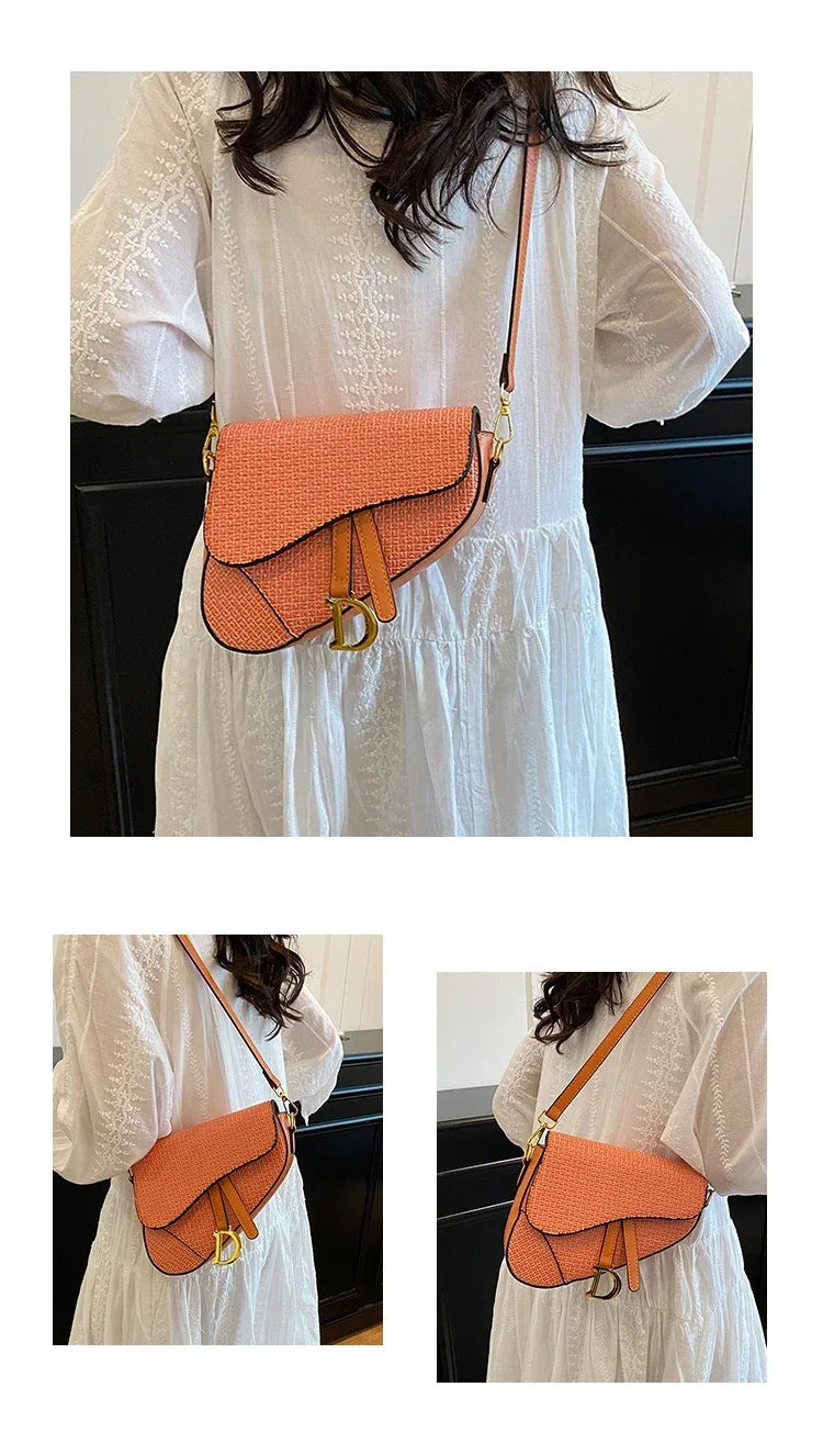 Elegant Messenger Bag for Ladies, Leather Shoulder Crossbody By Famous Designer, Women's Handbag Popular Classic