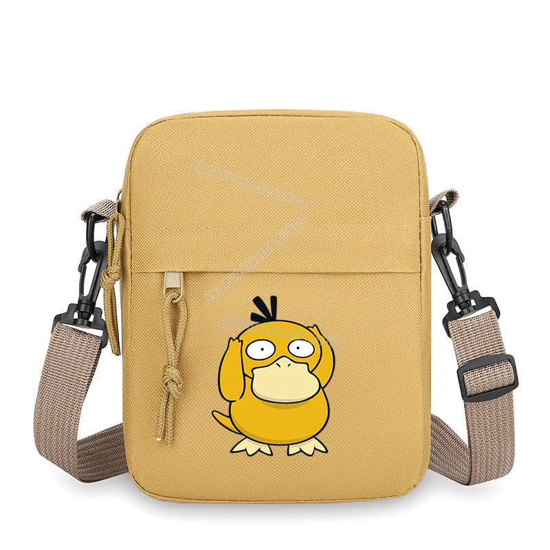 Messenger Sling Bags for Men Casual Canvas Small Zipper Crossbody Pouch Pokemoned Simple Small Crossbody Shoulder Bag Men Bag