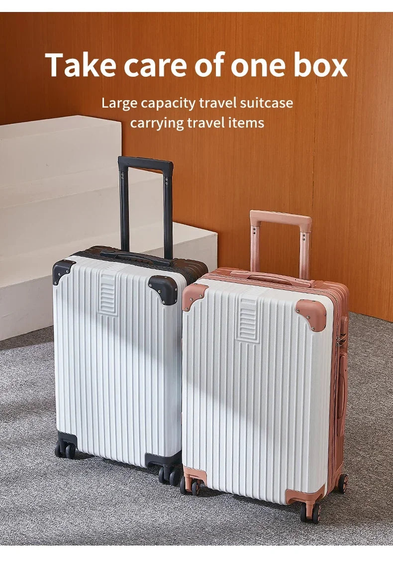 100% Aluminum Magnesium Alloy Travel Luggage Trolley Luggage 20 22 24 26 28 Inch Trolley Luggage Carry-On Luggage With Cup Holde