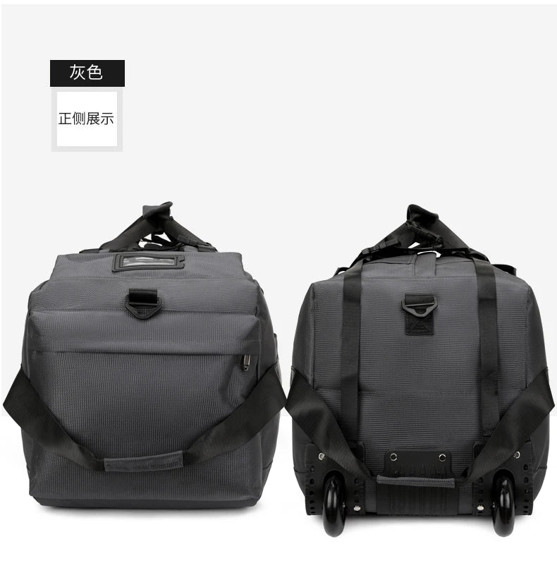 Travel Bag, Large Capacity Handbag, Portable Outdoor Carry-On Luggage, Wheeled Travel Bag, Convenient and Practical Unisex Travel Bag