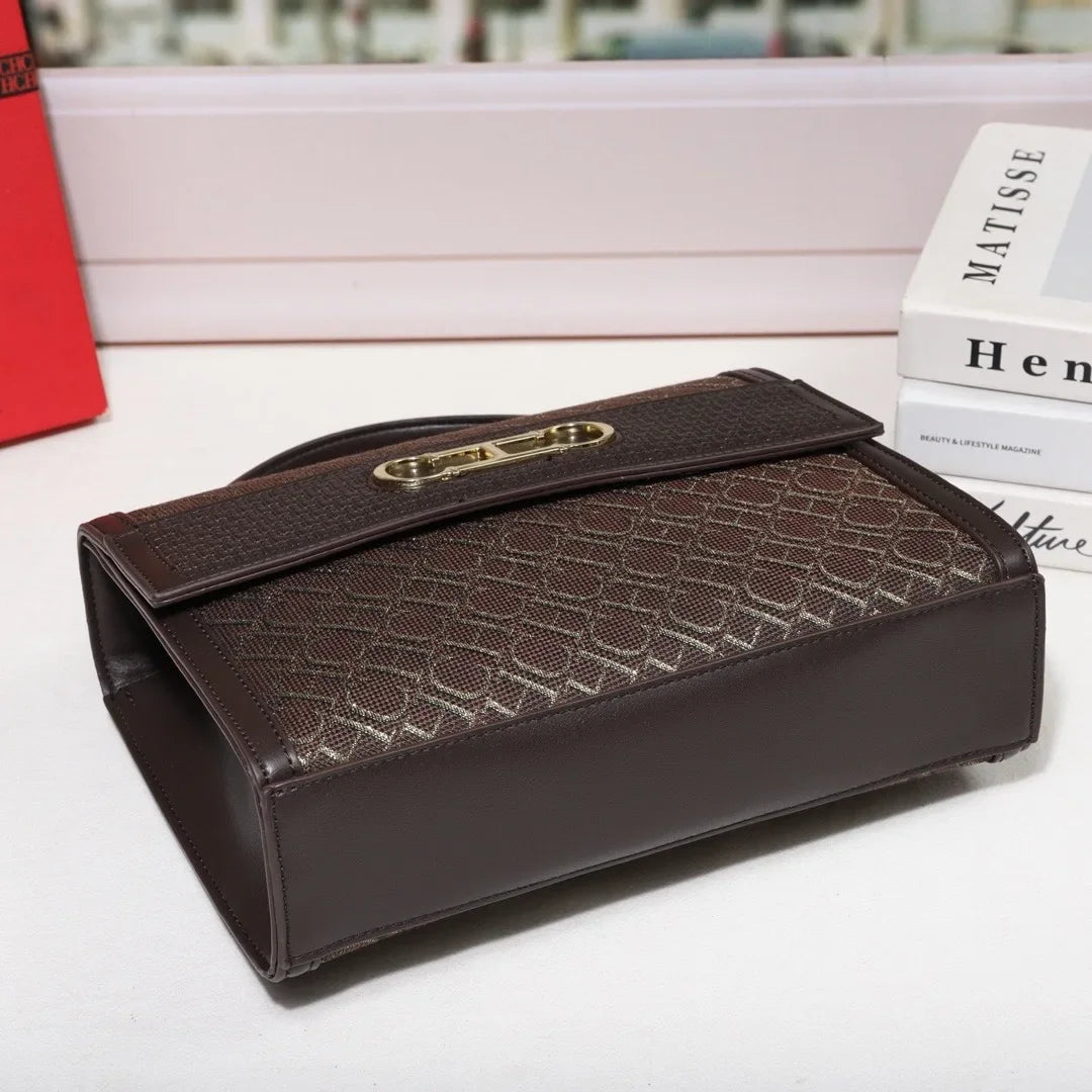 Stylish Women's Leather Messenger Bag Handbags Crossbody Shoulder Tote Classic Elegant for Ladies Luxury Brand