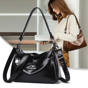New Messenger Bags Women Fashion Handbags Retro Solid Color PU Leather Shoulder Underarm Bag Casual Women Handbags Designer Bag