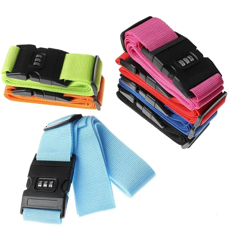 1PC Travel Luggage Strap Adjustable Password Lock Packing Belt Baggage Secure Lock Anti-theft Luggage Suitcase Buckle Strap