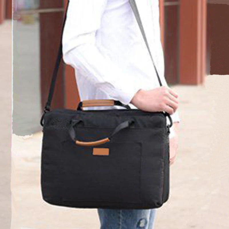 Men's briefcase for business travel, Korean version, stylish and casual Oxford cloth briefcase for computer use, business bag