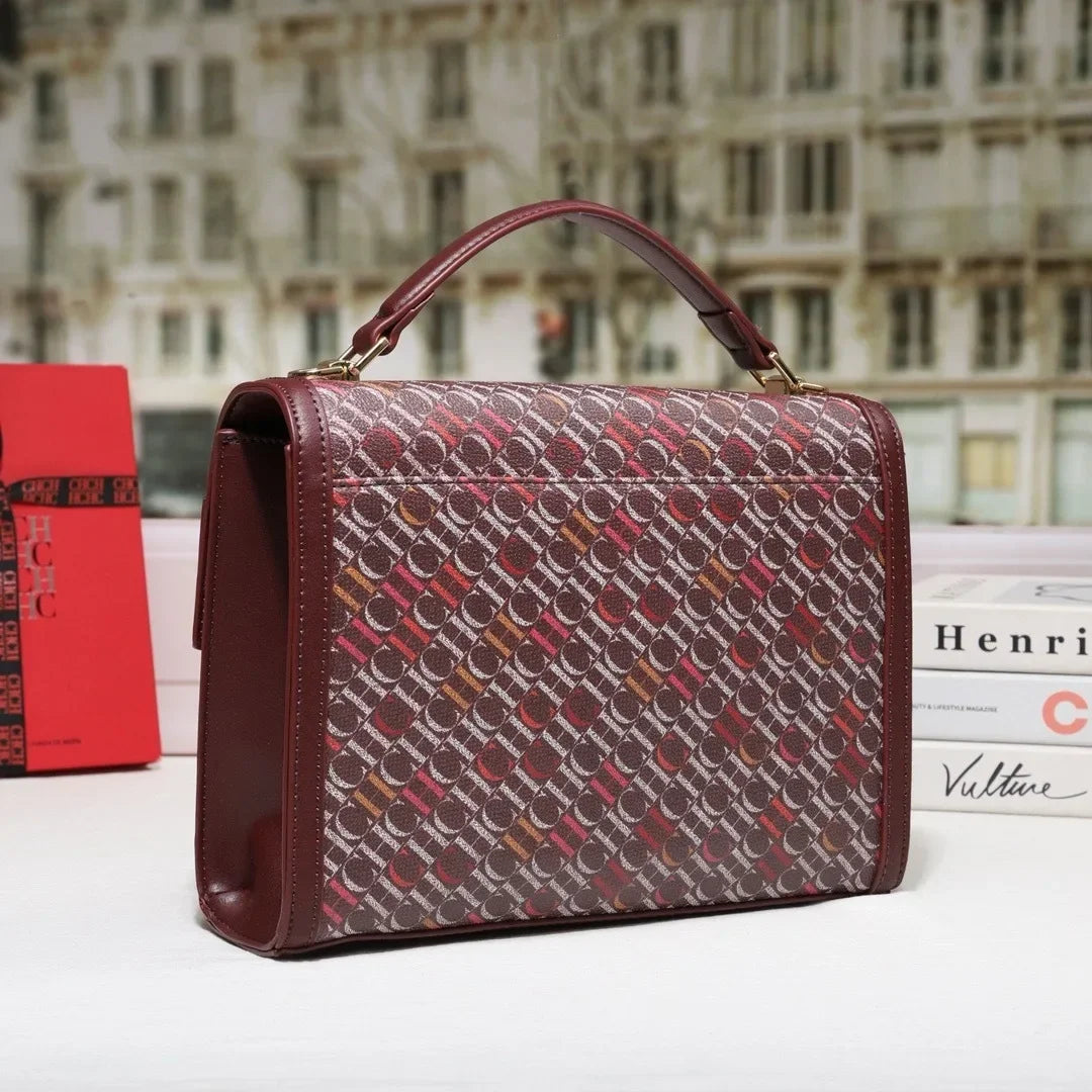 Stylish Women's Leather Messenger Bag Handbags Crossbody Shoulder Tote Classic Elegant for Ladies Luxury Brand