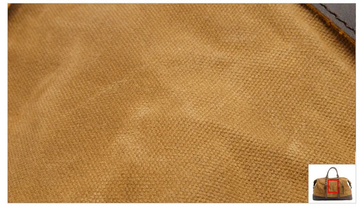 MUCHUAN Men Travel Bags M Hand Luggage Bags Canvas Leather Travel Duffel Bags Shoulder Bags Large Capacity Weekend Overnight