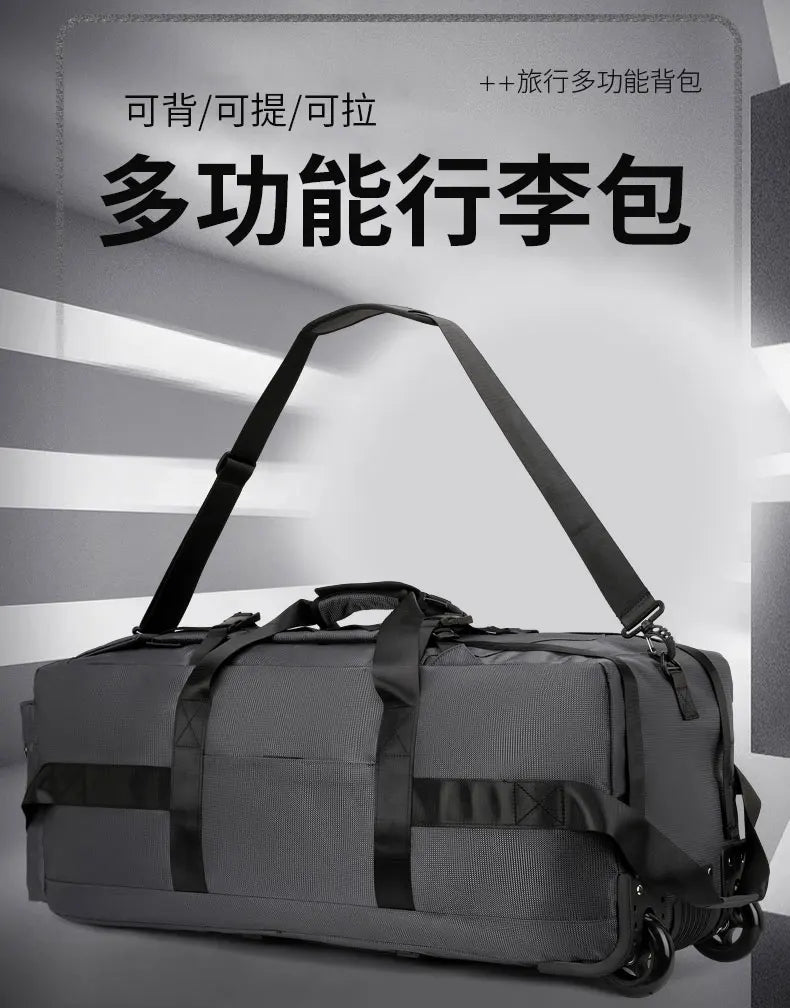 Travel Bag, Large Capacity Handbag, Portable Outdoor Carry-On Luggage, Wheeled Travel Bag, Convenient and Practical Unisex Travel Bag