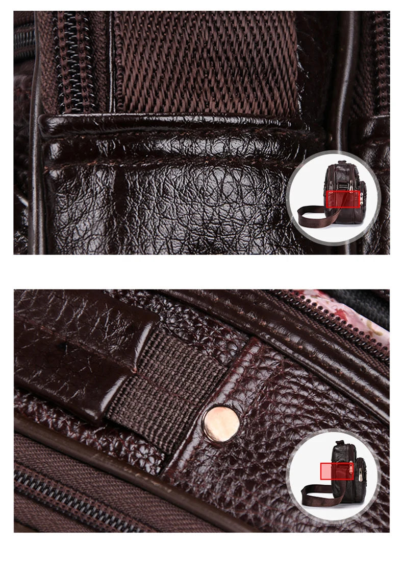 Men's Messenger Bags Hot PU Handbag Multi-functional Travel Casual Small Bags Outdoor Hiking Cycling Sport Cigarette Satchel