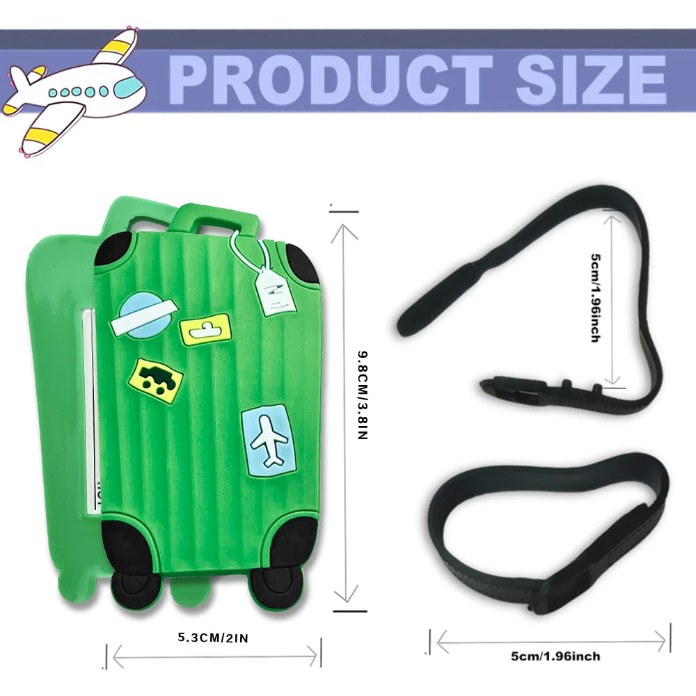 Multifunctional Anti-Loss Luggage Tag: Heavy-Duty TPU Build, Durable, Privacy-Protected, Waterproof & Boarding Pass Compatible