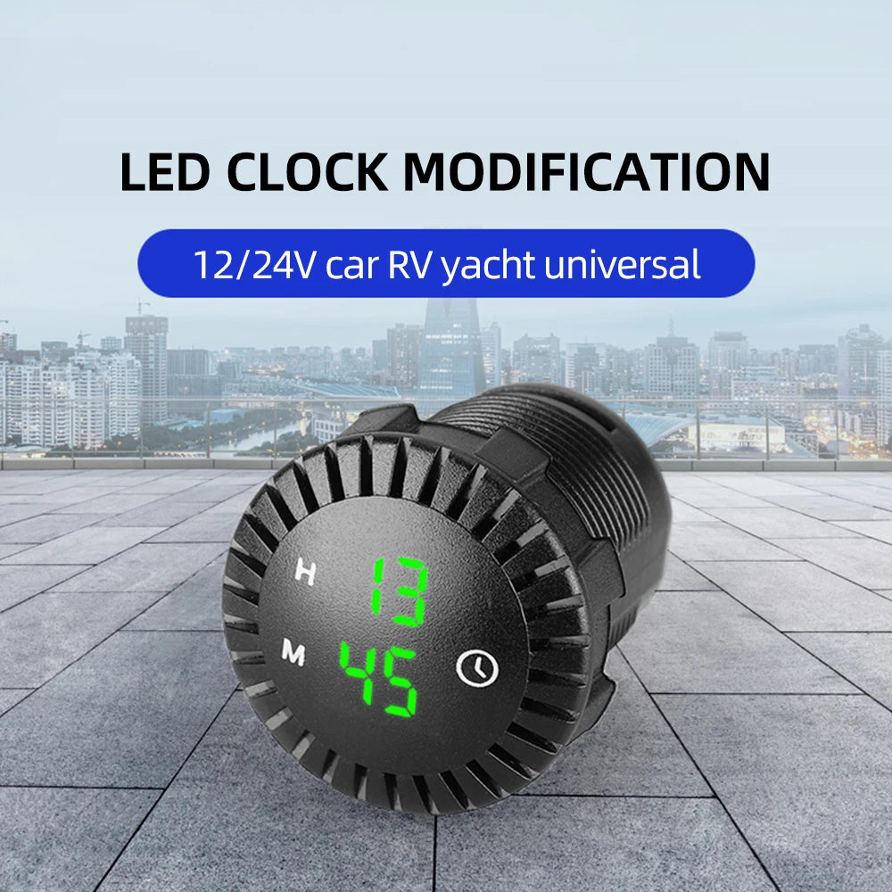 Aroefa Car Panel Electronic Clock 12V/24V - Aroefa