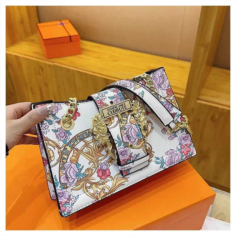 New Arrival 2025! Women's Trendy Retro - Style Bag - Fashion - Forward Printed Chain, Large - Capacity Shoulder/Underarm