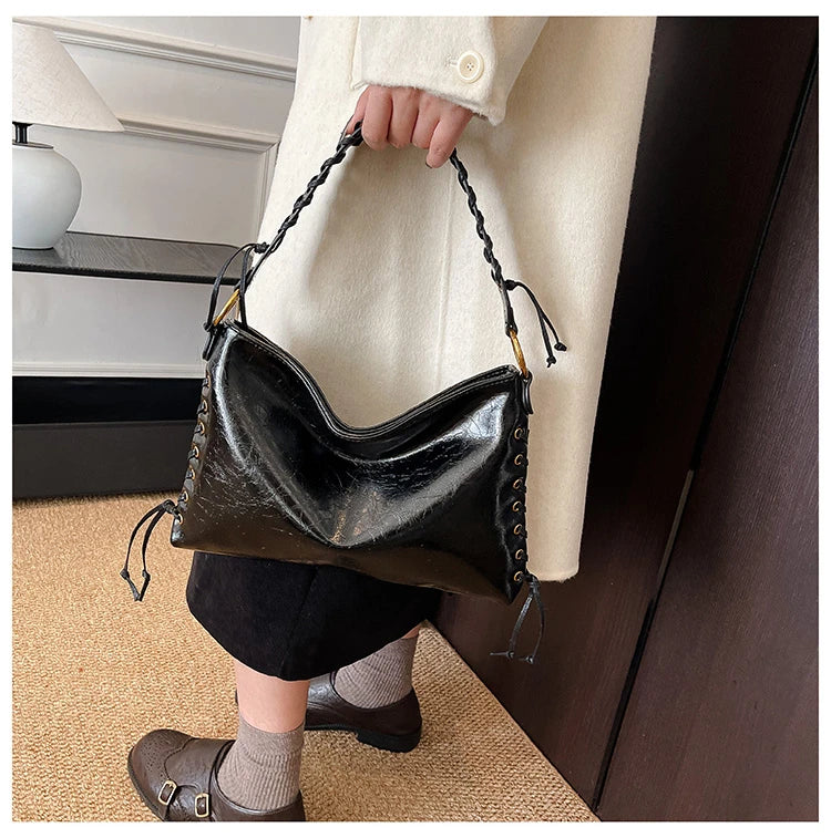 Elegant Classic Leather Tote Bags Messenger Bag For Ladies Women Handbags Luxury Famous Designer Spacious