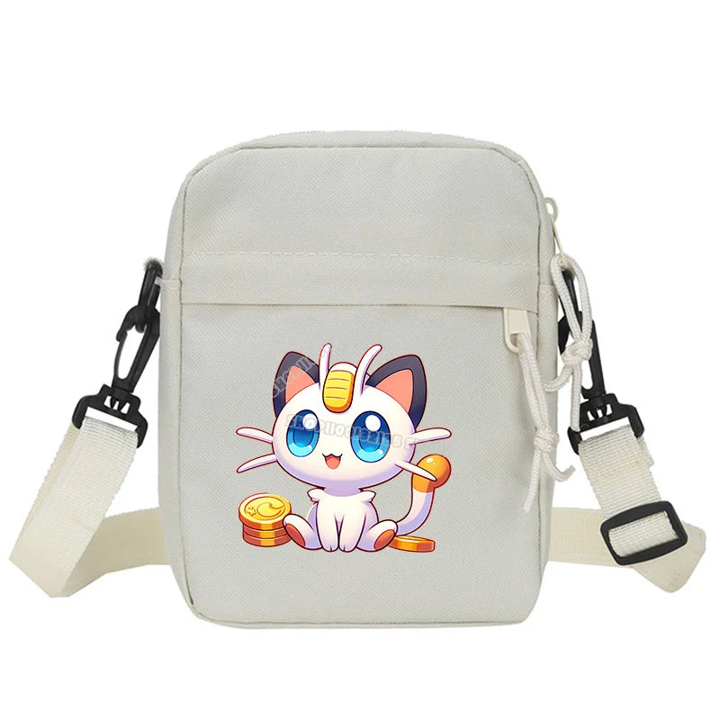 Messenger Sling Bags for Men Casual Canvas Small Zipper Crossbody Pouch Pokemoned Simple Small Crossbody Shoulder Bag Men Bag