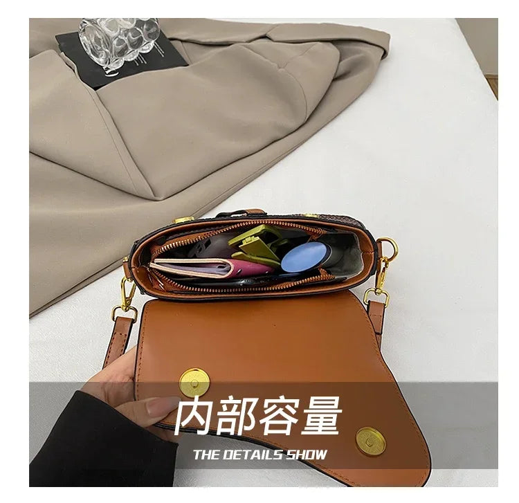 Elegant Messenger Bag for Ladies, Leather Shoulder Crossbody By Famous Designer, Women's Handbag Popular Classic