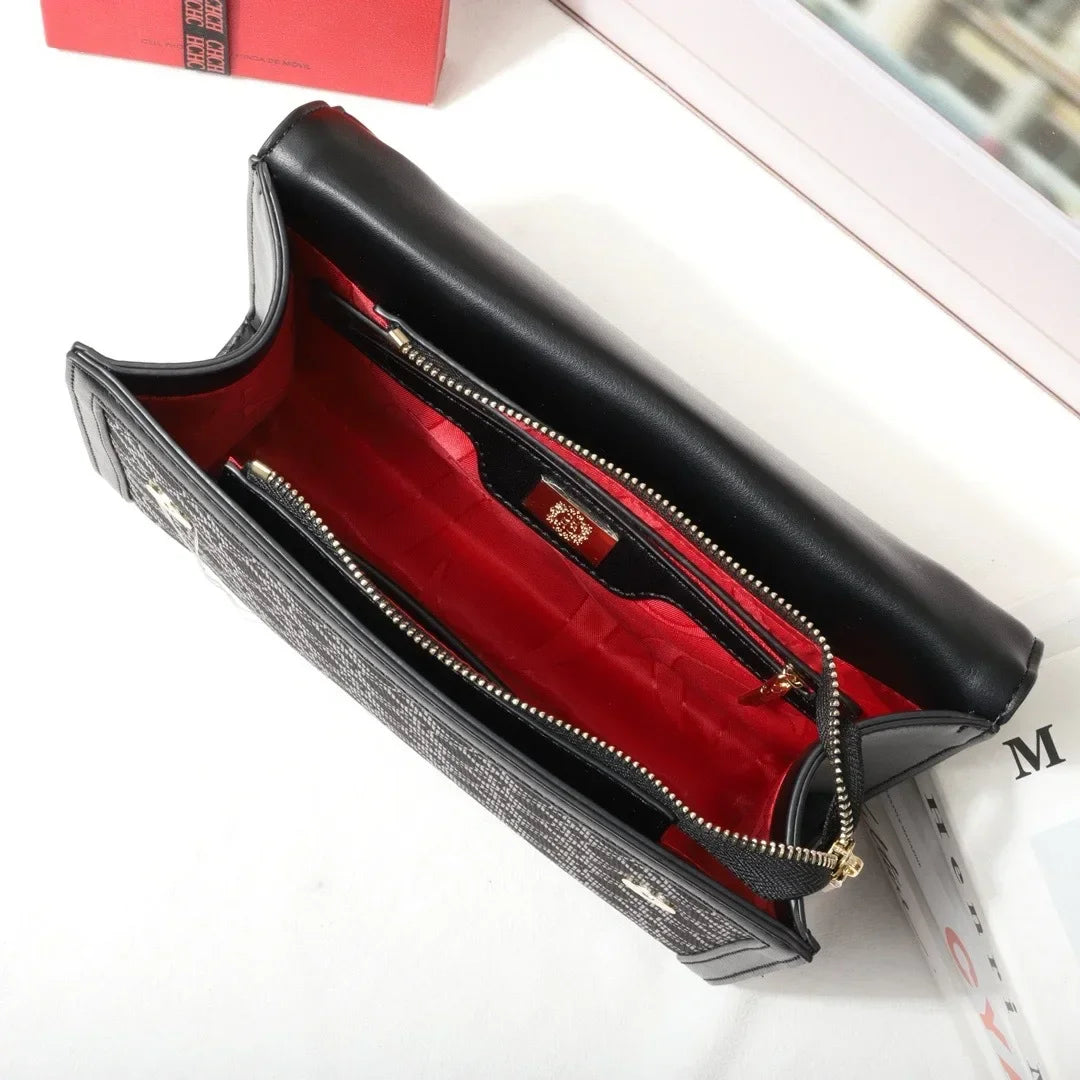 Stylish Women's Leather Messenger Bag Handbags Crossbody Shoulder Tote Classic Elegant for Ladies Luxury Brand