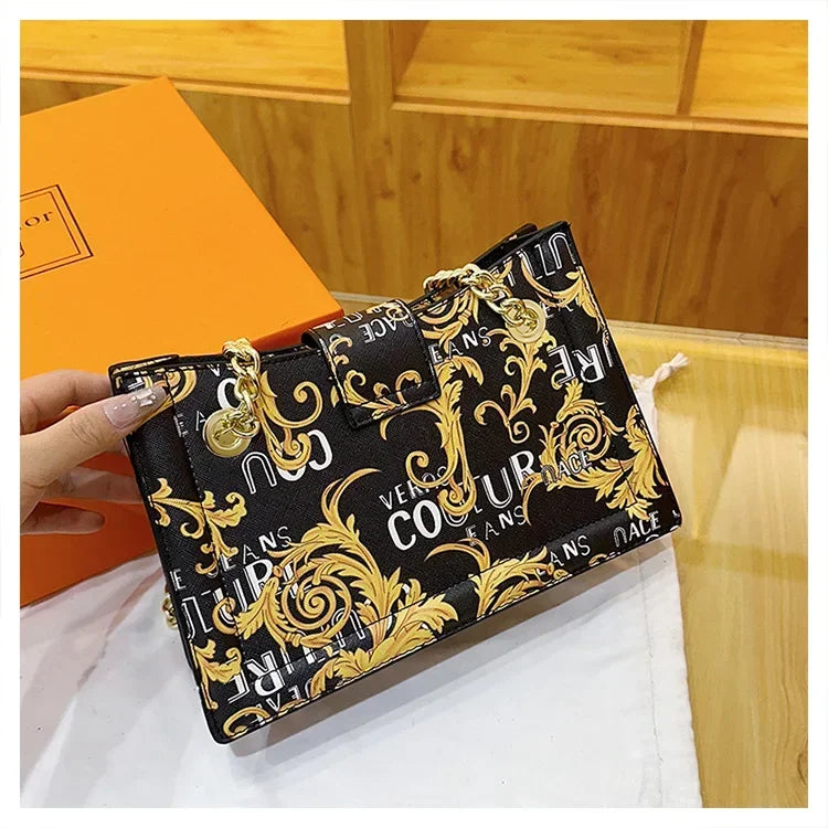 New Arrival 2025! Women's Trendy Retro - Style Bag - Fashion - Forward Printed Chain, Large - Capacity Shoulder/Underarm