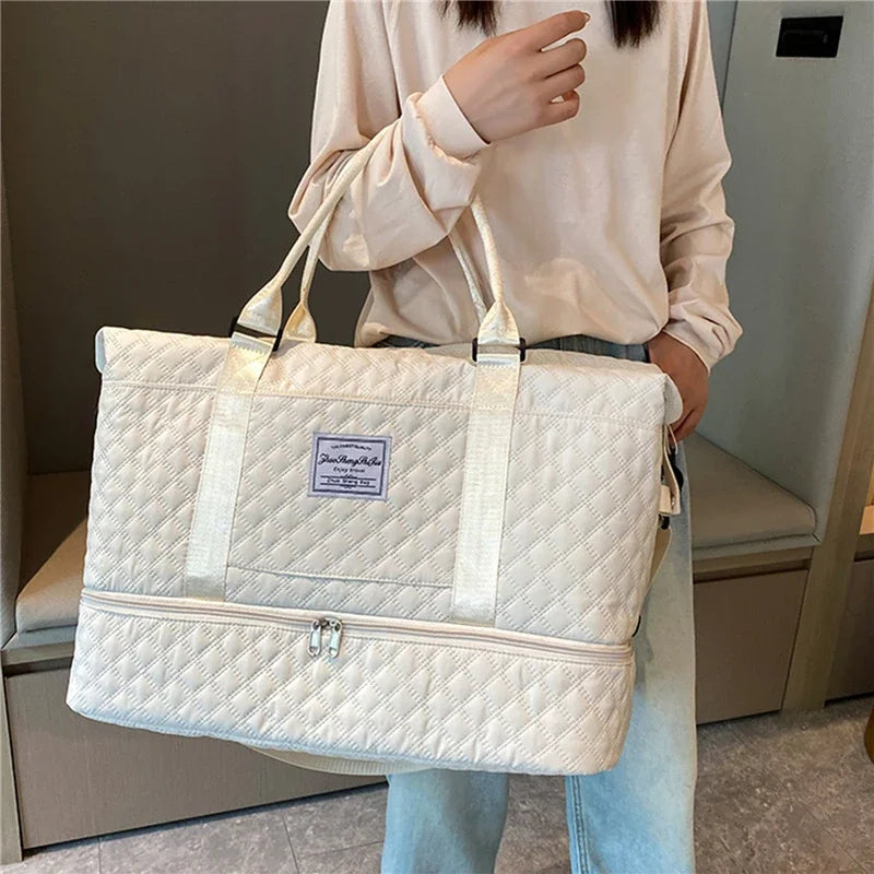 Lightweight Luggage Bag, Large Capacity Travel Duffle Bag Gym Tote Bags, Shoulder Weekender Overnight Bag