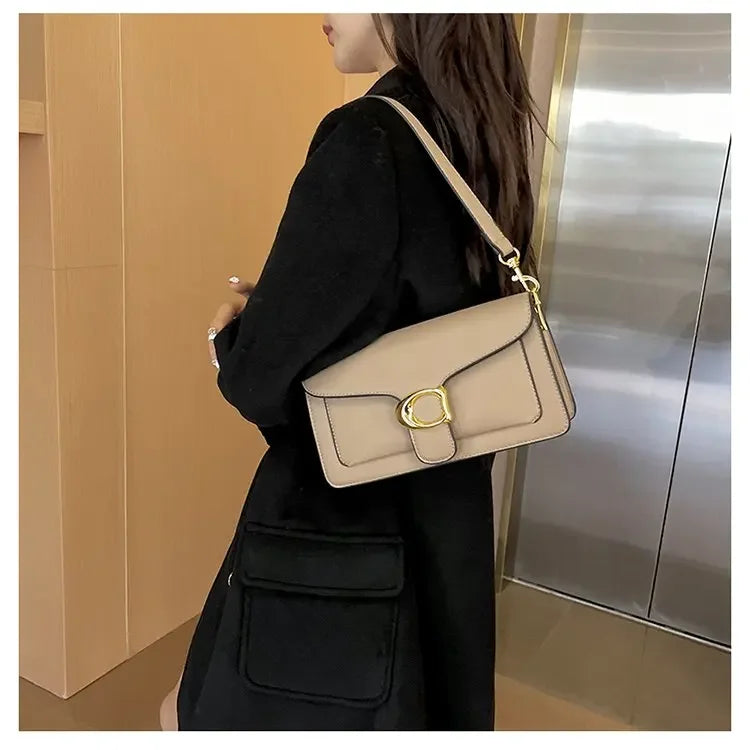 Women's Solid Leather Messenger Bags, Luxury Brands, Fashionable Women's Popular Shoulder Bags, Designer Handbags and Bags