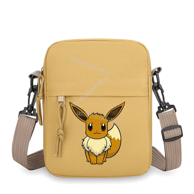 Messenger Sling Bags for Men Casual Canvas Small Zipper Crossbody Pouch Pokemoned Simple Small Crossbody Shoulder Bag Men Bag