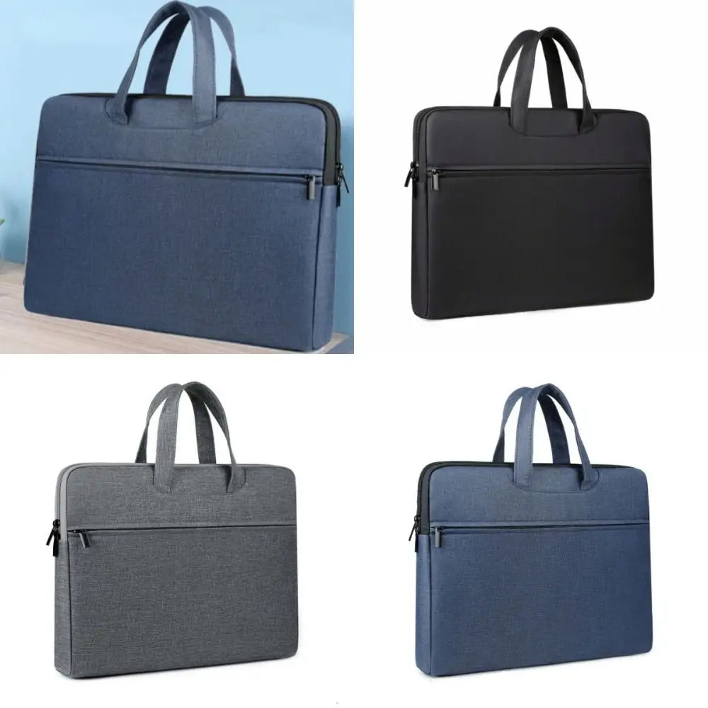 Waterproof Large Capacity Business Briefcase Document Shockproof Zipper Storage Handbag Portable File Paper Organizer Laptop Bag