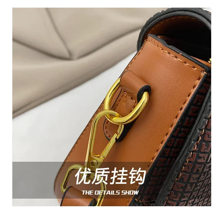 Elegant Messenger Bag for Ladies, Leather Shoulder Crossbody By Famous Designer, Women's Handbag Popular Classic