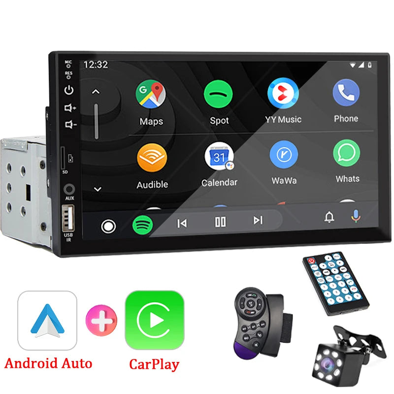 Aroefa 7“ Car Radio 1 Din Carplay Android - Aroefa