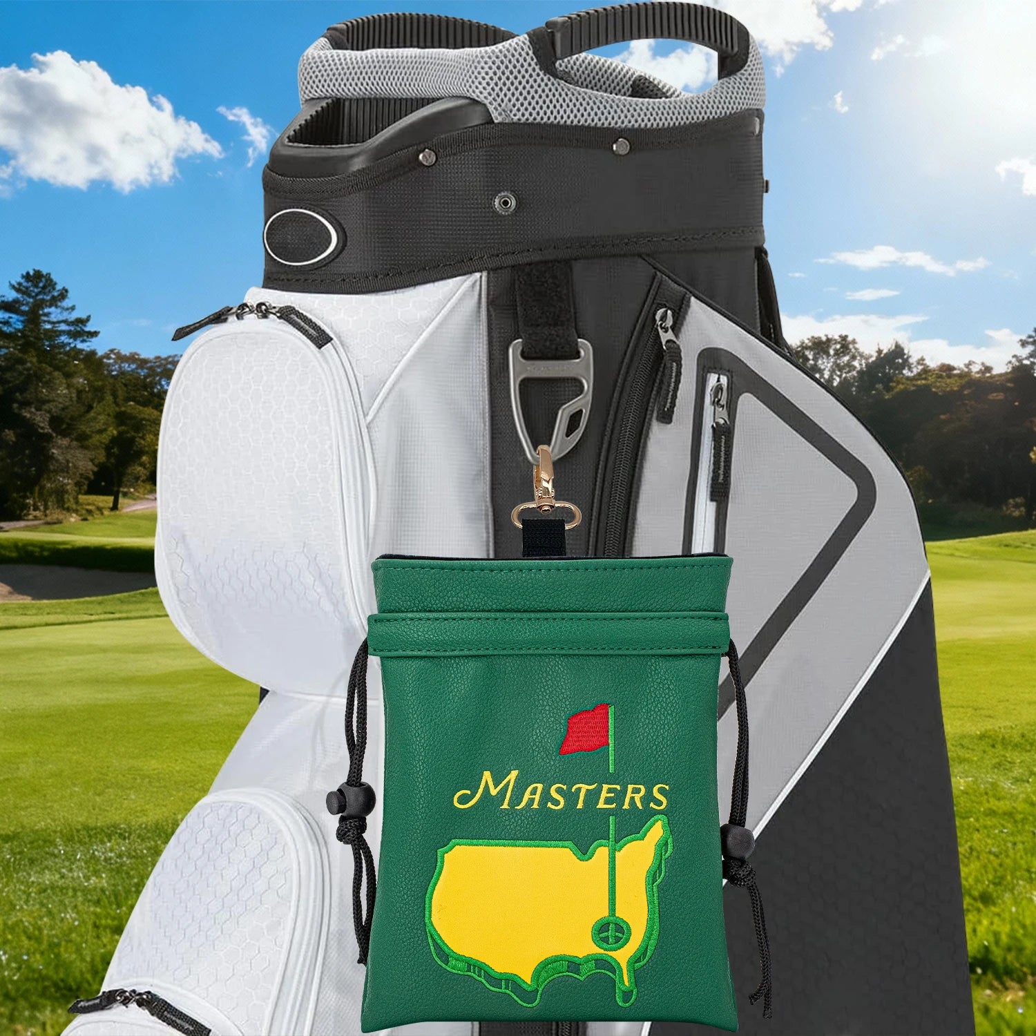 [Green Golf Bag] Portable Valuable Item Bag | Sealed with drawstring, perfect for storing golf balls and golf accessories
