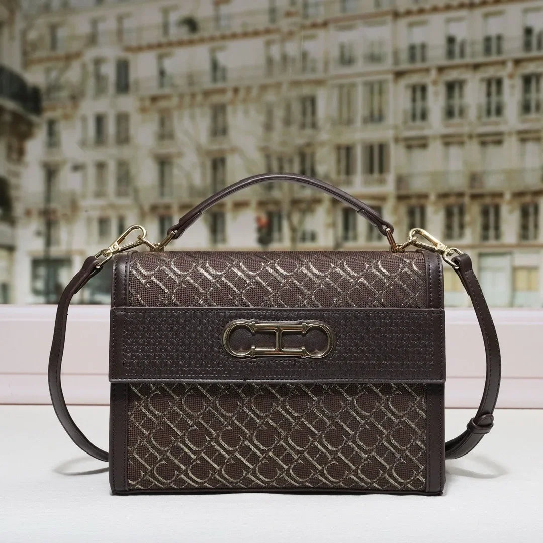 Stylish Women's Leather Messenger Bag Handbags Crossbody Shoulder Tote Classic Elegant for Ladies Luxury Brand