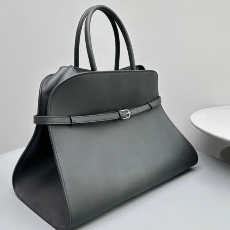 Tote Large Capacity Commuter Bag Cowhide Niche Shoulder Handbag Large Soft