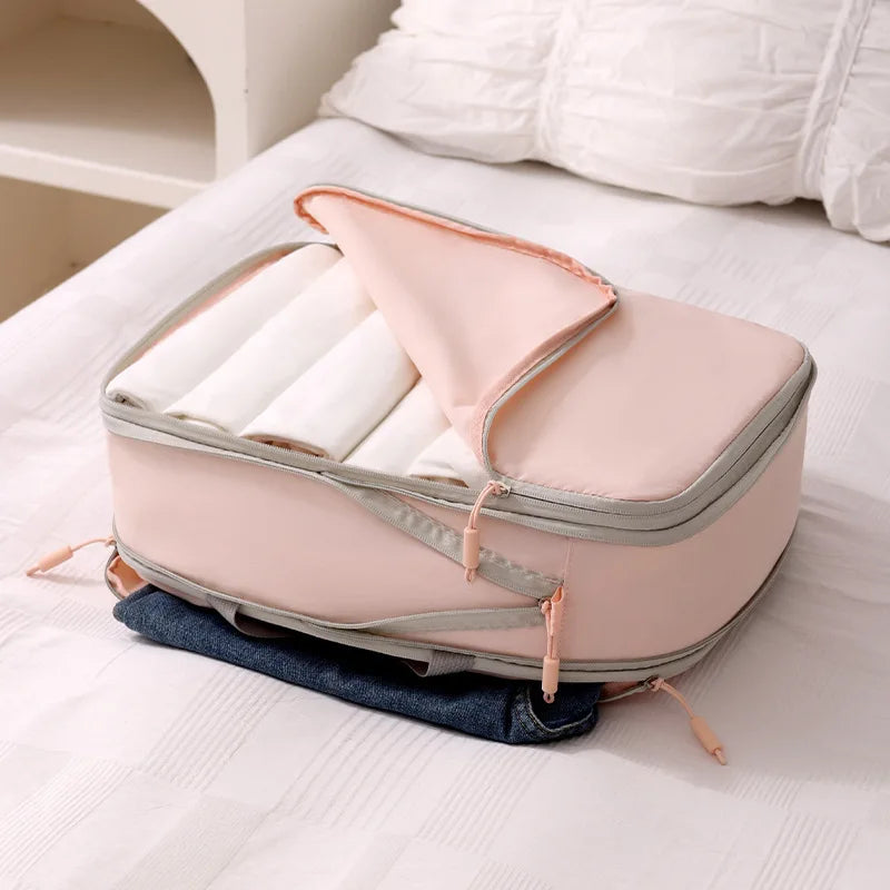 Fashion Simple Compression Storage Bags For Business Travel Portable Clothes Bunderwears Shoes Small Stoages Travel Hand Bag