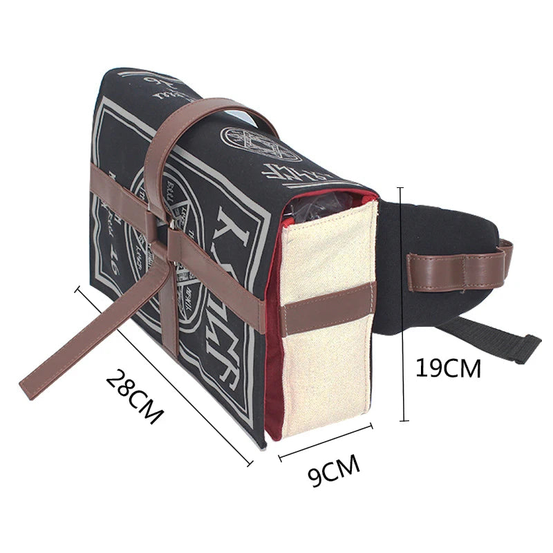 Gothic Magical Spell Book Messenger Crossbody Bag PU Fashion Backpack Cosplay Adjustable For Students New Retro Shoulder Bags