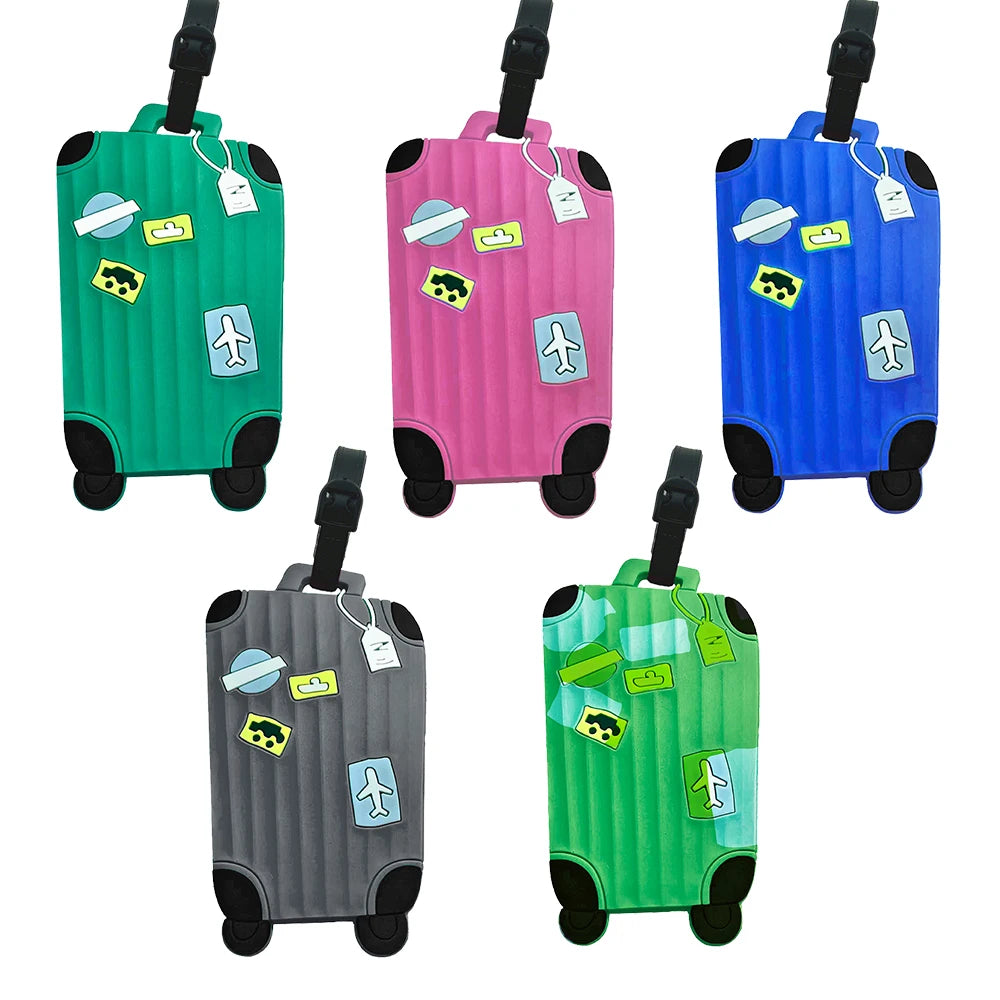 Multifunctional Anti-Loss Luggage Tag: Heavy-Duty TPU Build, Durable, Privacy-Protected, Waterproof & Boarding Pass Compatible
