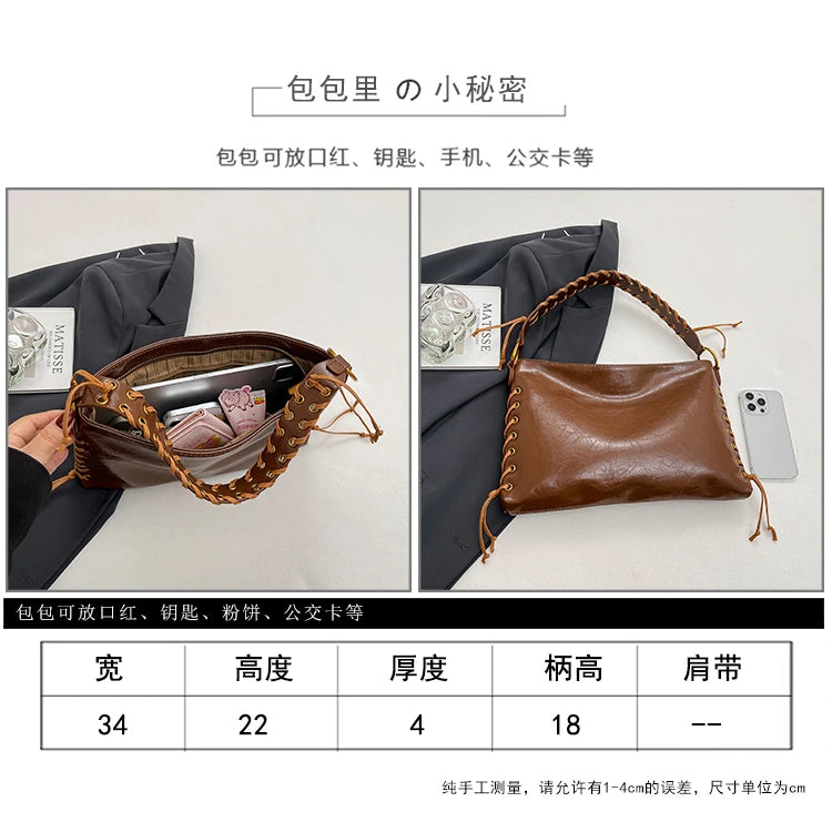 Elegant Classic Leather Tote Bags Messenger Bag For Ladies Women Handbags Luxury Famous Designer Spacious