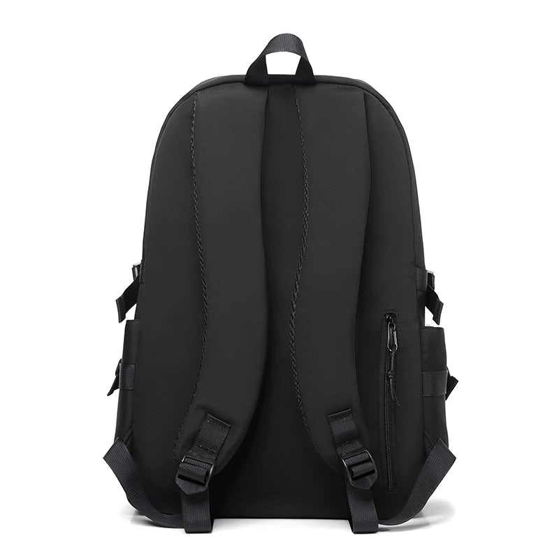 Simple solid color backpack,  travel backpack, plenty of storage space, very suitable for commuting, school, work and going out.