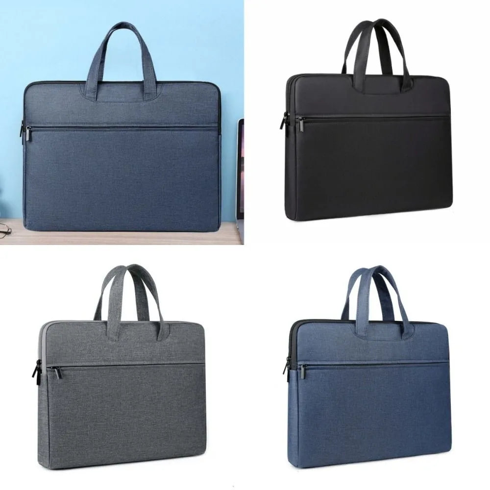 Waterproof Large Capacity Business Briefcase Document Shockproof Zipper Storage Handbag Portable File Paper Organizer Laptop Bag
