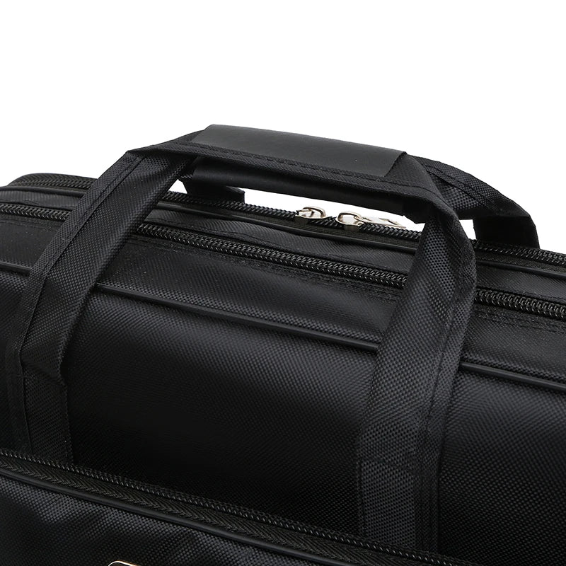 Men's Large-Capacity Business Briefcase, Portable Multi-Functional Shoulder Bag, Multi-Pocket Handbag Suitable for Business and Casual Use