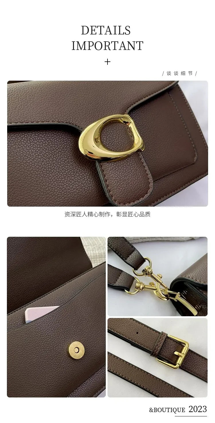 Women's Solid Leather Messenger Bags, Luxury Brands, Fashionable Women's Popular Shoulder Bags, Designer Handbags and Bags