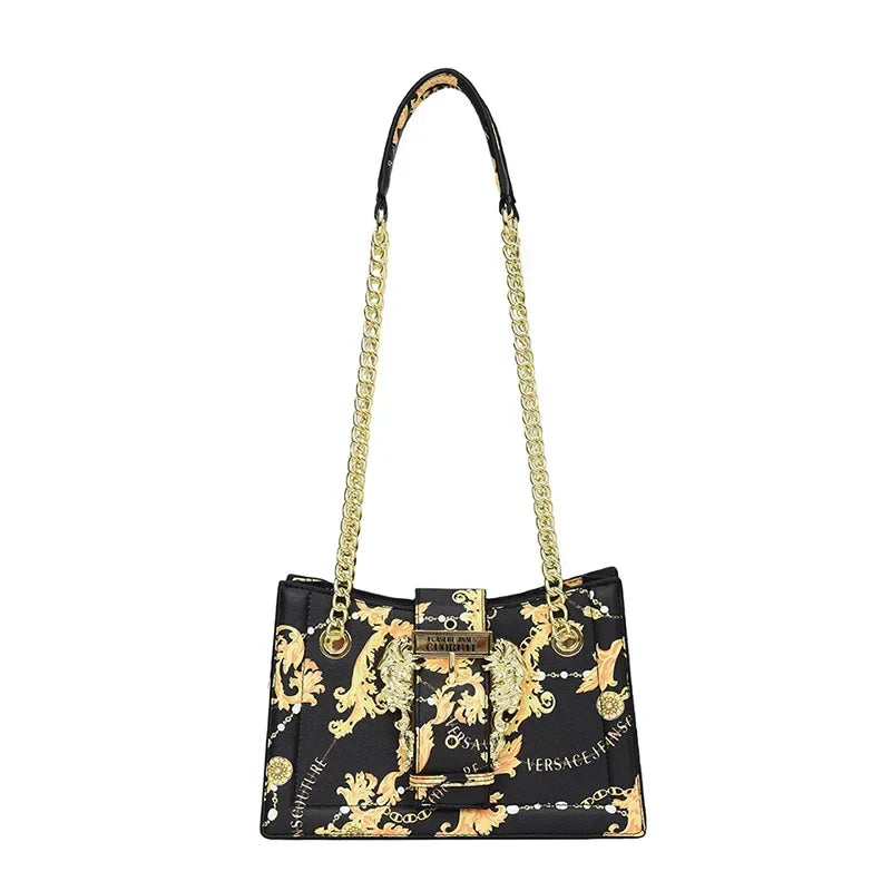 New Arrival 2025! Women's Trendy Retro - Style Bag - Fashion - Forward Printed Chain, Large - Capacity Shoulder/Underarm