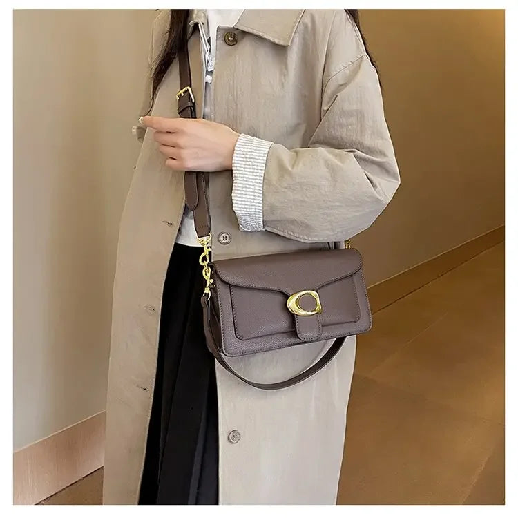 Women's Solid Leather Messenger Bags, Luxury Brands, Fashionable Women's Popular Shoulder Bags, Designer Handbags and Bags