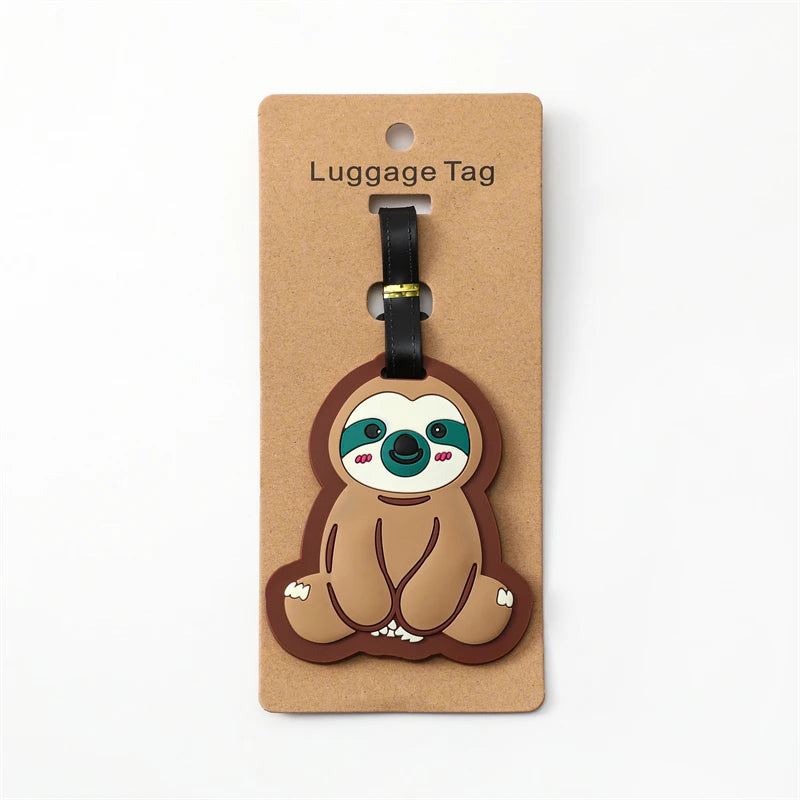 Travel Accessories Luggage Tag Creative Corgi &Cat Suitcase Fashion Style Portable Travel Hanging Tags and Anti Loss Signs