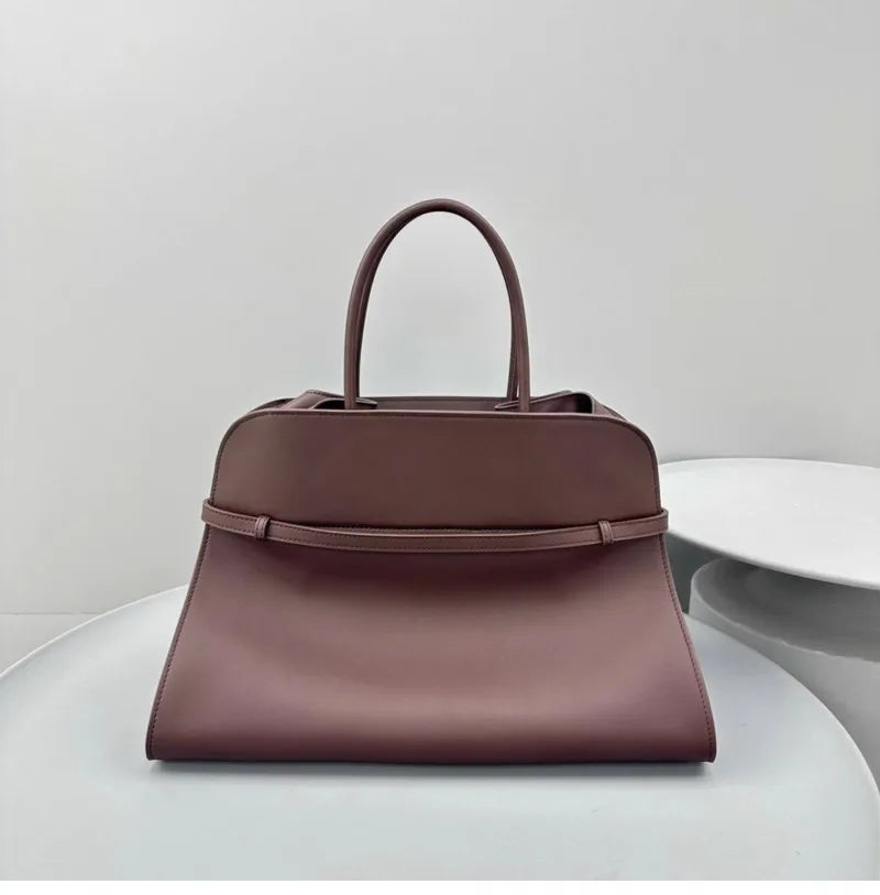 Tote Large Capacity Commuter Bag Cowhide Niche Shoulder Handbag Large Soft