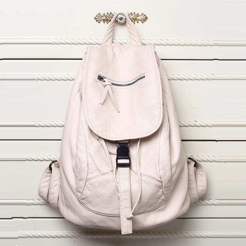 Backpack; 2025 New Backpack; Vintage Backpack; Portable Shoulder Bag; Pu Leather Backpack; Travel Backpack