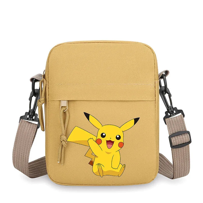 Messenger Sling Bags for Men Casual Canvas Small Zipper Crossbody Pouch Pokemoned Simple Small Crossbody Shoulder Bag Men Bag