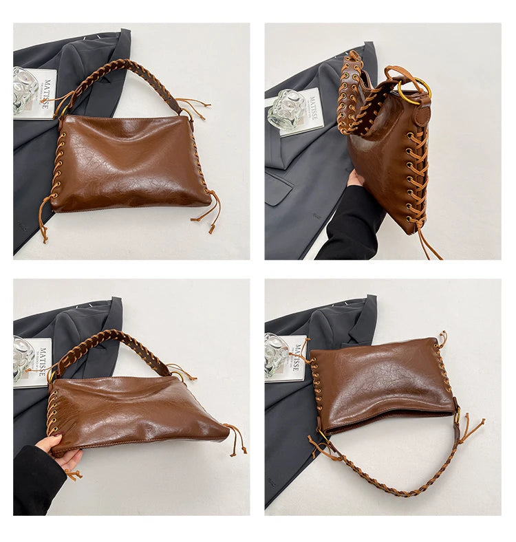 Elegant Classic Leather Tote Bags Messenger Bag For Ladies Women Handbags Luxury Famous Designer Spacious