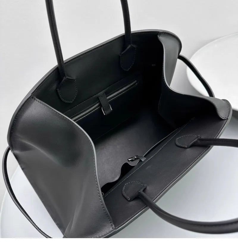 Tote Large Capacity Commuter Bag Cowhide Niche Shoulder Handbag Large Soft