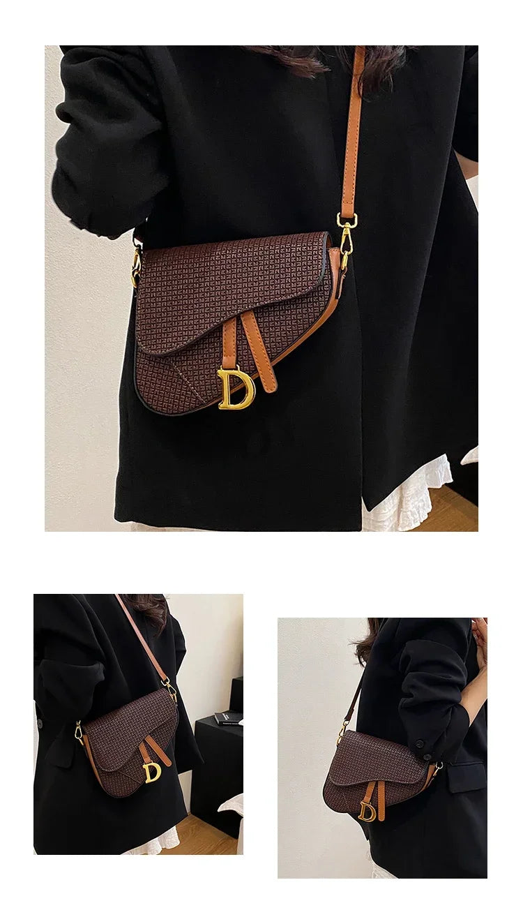 Elegant Messenger Bag for Ladies, Leather Shoulder Crossbody By Famous Designer, Women's Handbag Popular Classic
