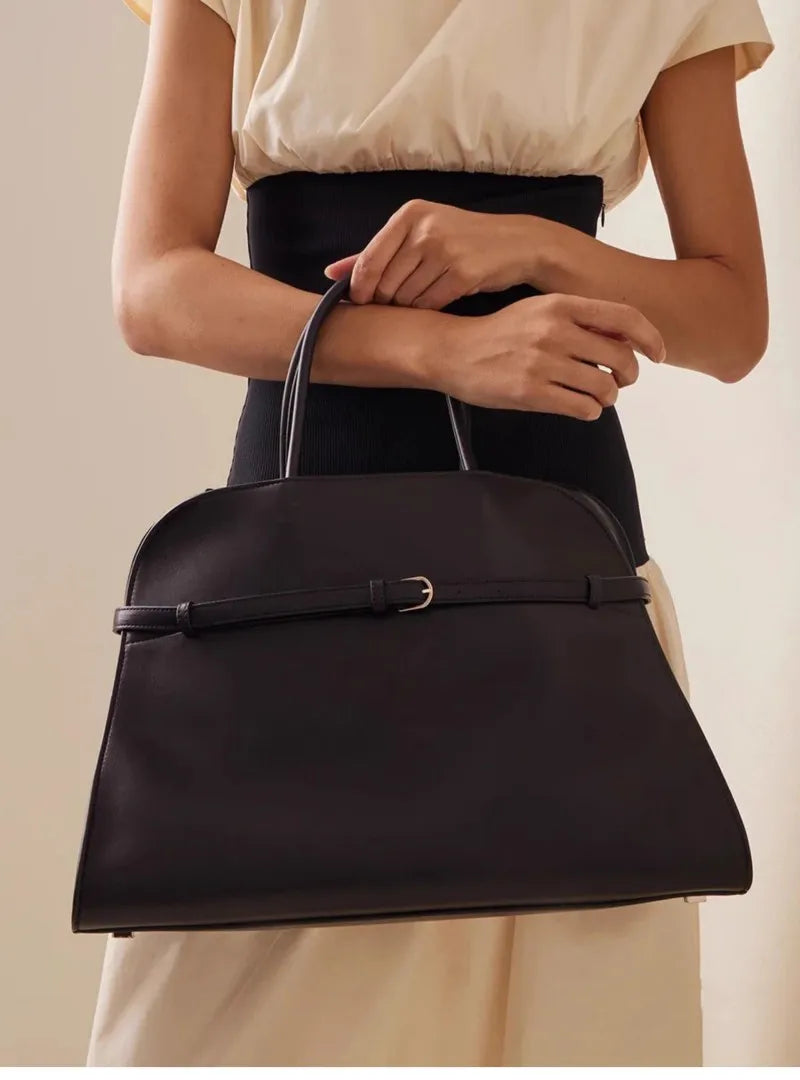 Tote Large Capacity Commuter Bag Cowhide Niche Shoulder Handbag Large Soft