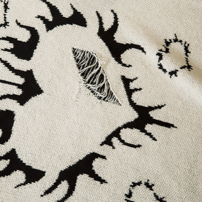 Heart Round Neck Sweater For Men