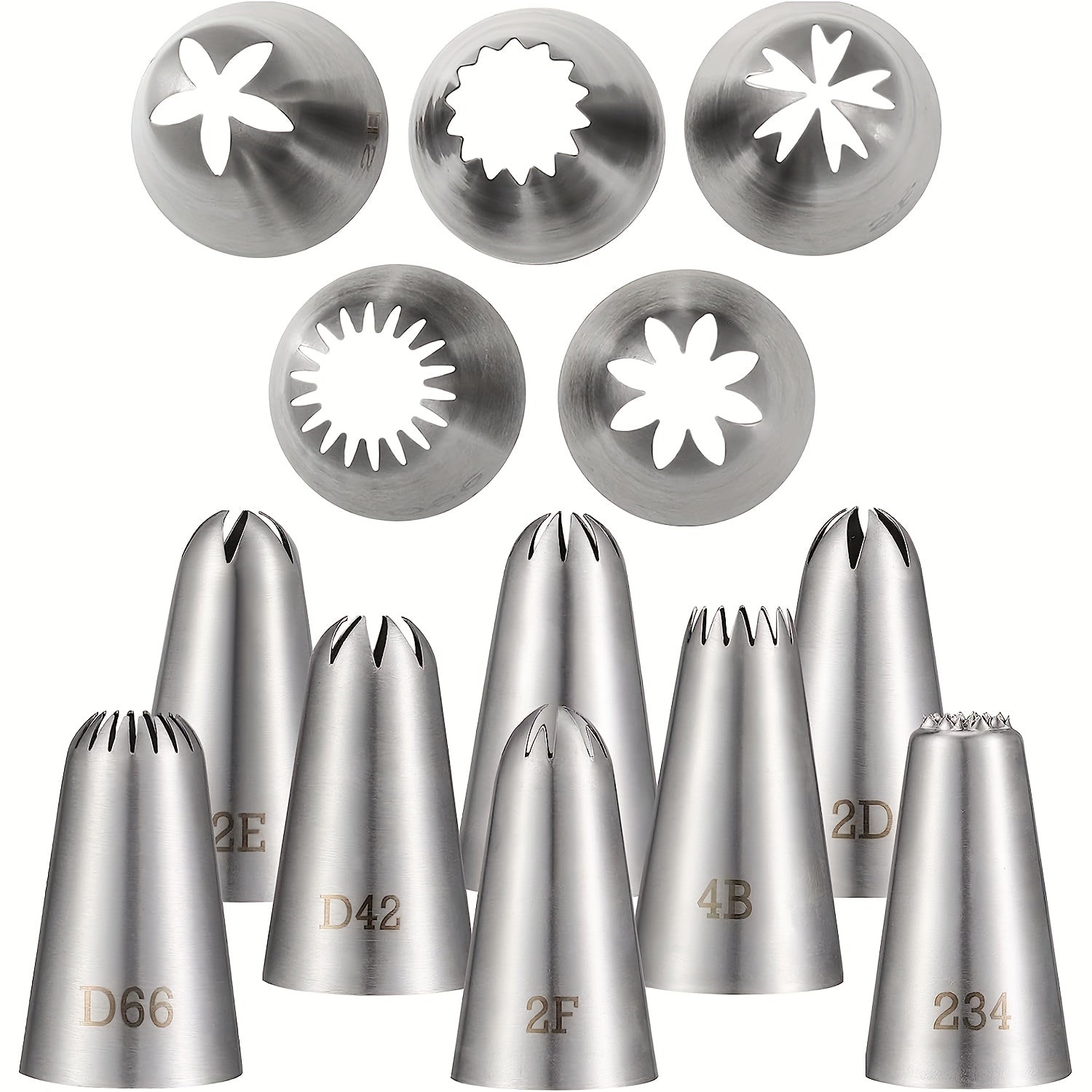 Aroefa 8-Piece Stainless Steel Piping Tips Set - Aroefa