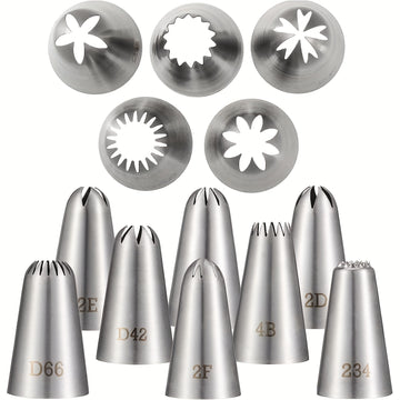 Aroefa 8-Piece Stainless Steel Piping Tips Set - Aroefa
